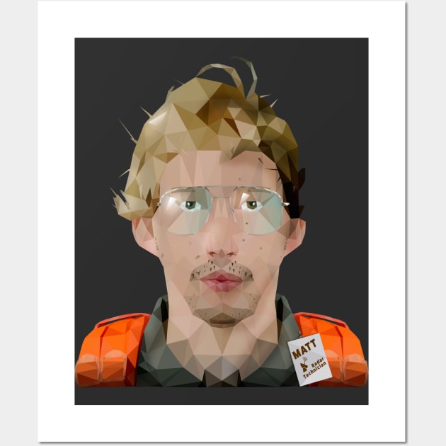 Matt (Radar Technician) Low Poly Wall Art by hoodwinkedfool